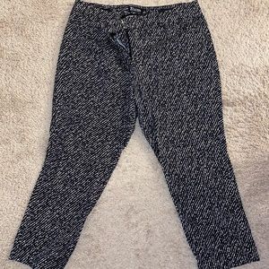 Cropped dress pants - black and white